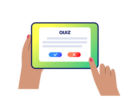 Quiz online conceptのイラスト素材