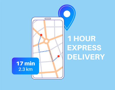 Fast delivery serviceのイラスト素材