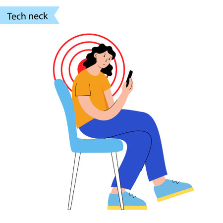 Neck vertebrae deformityのイラスト素材
