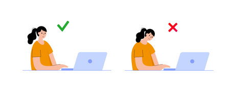 Neck vertebrae deformityのイラスト素材