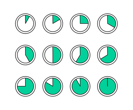 Set of timersのイラスト素材