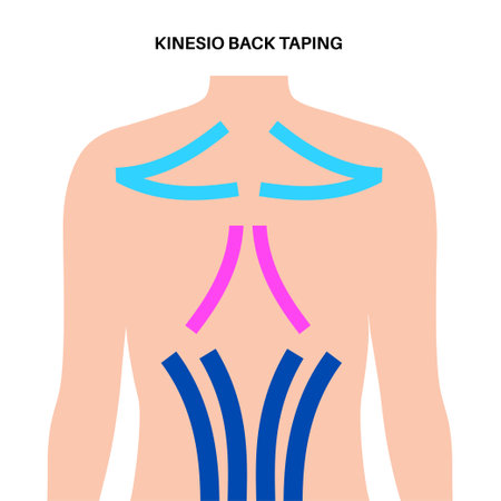 Kinesiology therapeutic tapeのイラスト素材