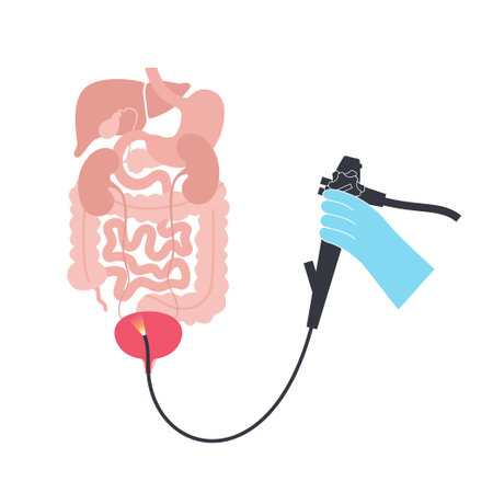 Cystoscopy examination conceptのイラスト素材