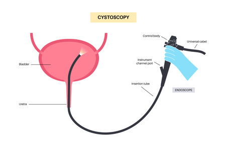 Cystoscopy examination conceptのイラスト素材