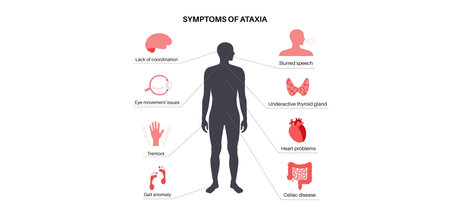 Ataxia cerebellar disorderのイラスト素材