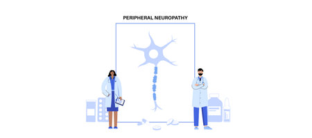 Peripheral neuropathy medical posterのイラスト素材