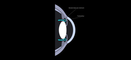 Glaucoma eye diseaseのイラスト素材