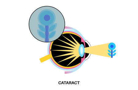 Cataract eye diseaseのイラスト素材