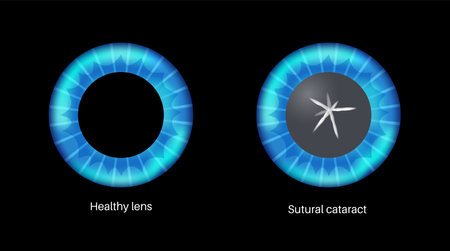Cataract eye diseaseのイラスト素材