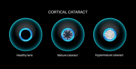 Cataract eye diseaseのイラスト素材