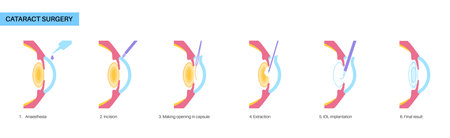Cataract surgery posterのイラスト素材