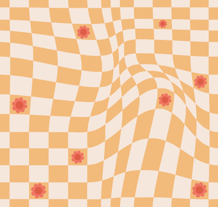 Psychedelic checkerboard poster