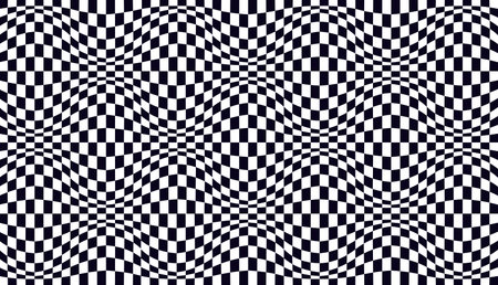Psychedelic checkerboard patternのイラスト素材