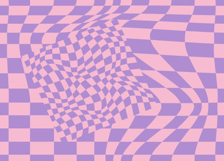 Psychedelic checkerboard poster