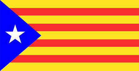 catalonia flag esteladaのイラスト素材