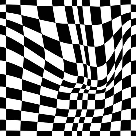 Psychedelic checkerboard patternのイラスト素材