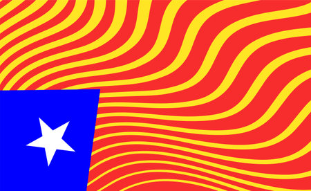 catalonia flag esteladaのイラスト素材
