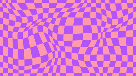 Psychedelic checkerboard posterのイラスト素材