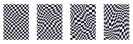 Psychedelic checkerboard pattern