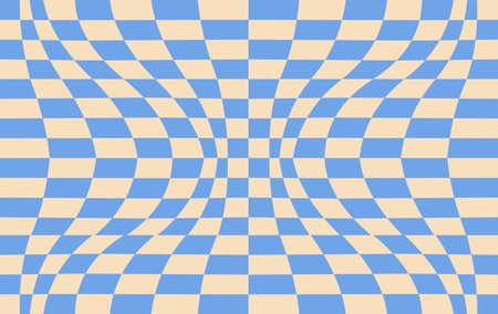 Psychedelic checkerboard posterのイラスト素材