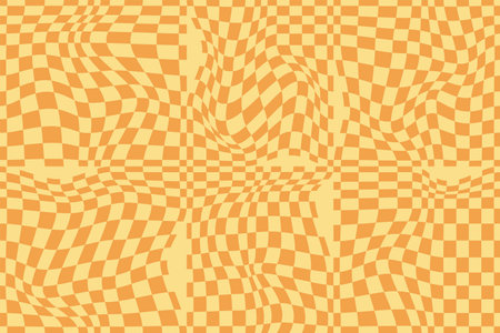 Psychedelic checkerboard posterのイラスト素材