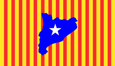 catalonia map posterのイラスト素材