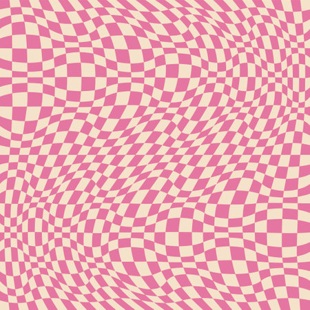 Psychedelic checkerboard posterのイラスト素材