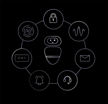 AI chatbot technologyのイラスト素材