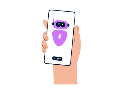 AI chatbot technologyのイラスト素材