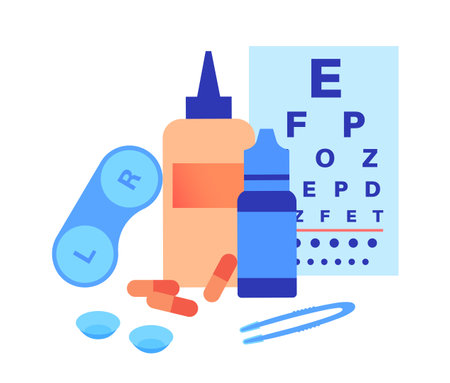 Optometry examining posterのイラスト素材