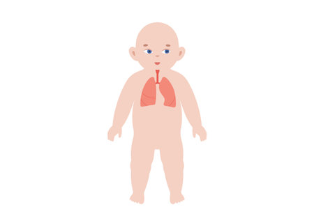 Lung diseases in a childのイラスト素材