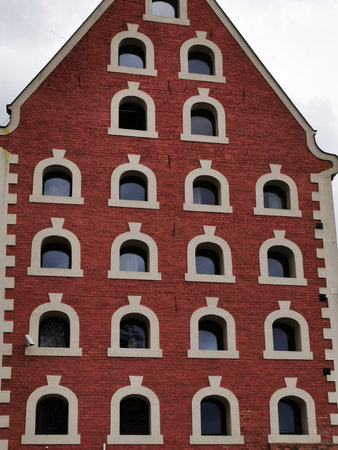Torun Poland. Old tenement house in Torun.