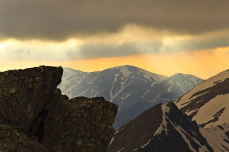 Poland Tatra Mountains. Sunset in the Tatra Mountains.