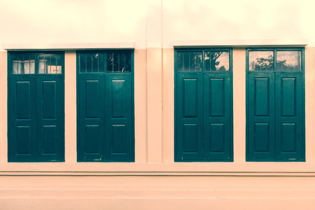 The dark green windows.の写真素材