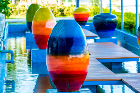 Water Park Jar decorated with beautiful colors.