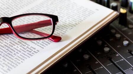 The concept we can read in the audio control room to take the space to take advantage.の写真素材