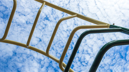 Playground equipment to the exercise and development of children.の写真素材