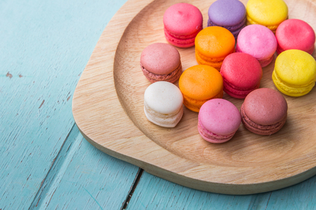Desserts colorful macaroons buttercream.の写真素材