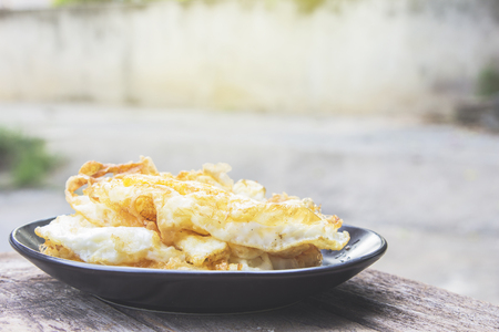 Fried food  over medium served in the morning.の写真素材