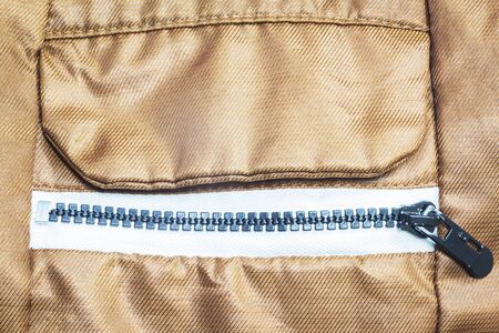 Close - up zippered pocket.の写真素材