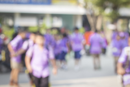 Abstract blur the students are doing.の写真素材