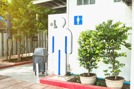 Locations male toiletsの写真素材