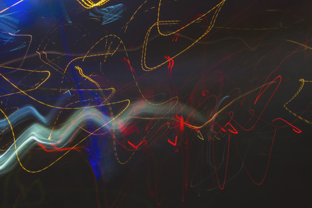 The city colors of light dancing abstract background.の写真素材