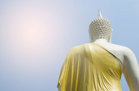 The back the large white Buddha.の写真素材