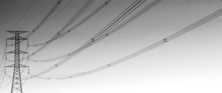 Art of the high-voltage lines.の写真素材