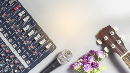 Microphone and Audio Mixer.の写真素材