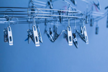 Metal clamp for clamping clothes.