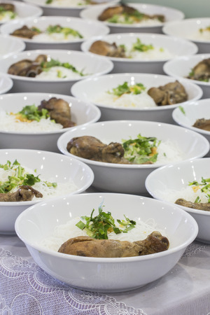 Chicken noodle soup.の写真素材