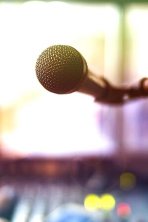 Microphone in a conference room / training / seminars.の写真素材