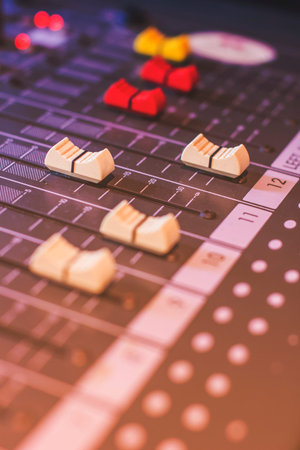 Sound control buttons for professional sound engineers.